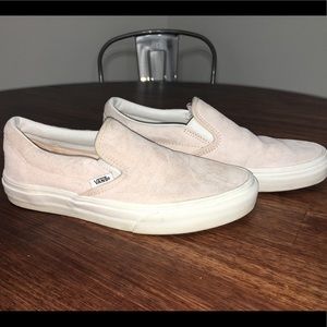 Light Pink Suede Scotch-guard Van slides